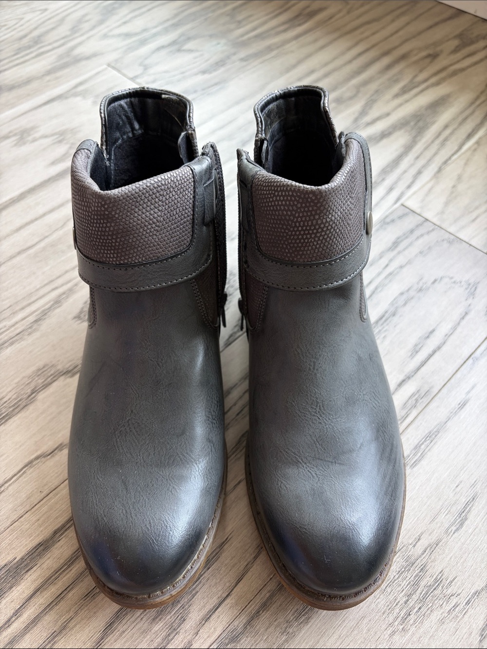 Romika  Gray Ankle Boots - Casual Slip-On Chelsea Style